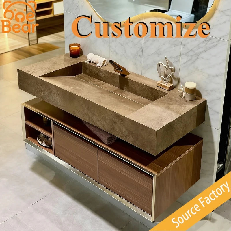 Any Size Custom Medieval Style Marble Sink Bathroom