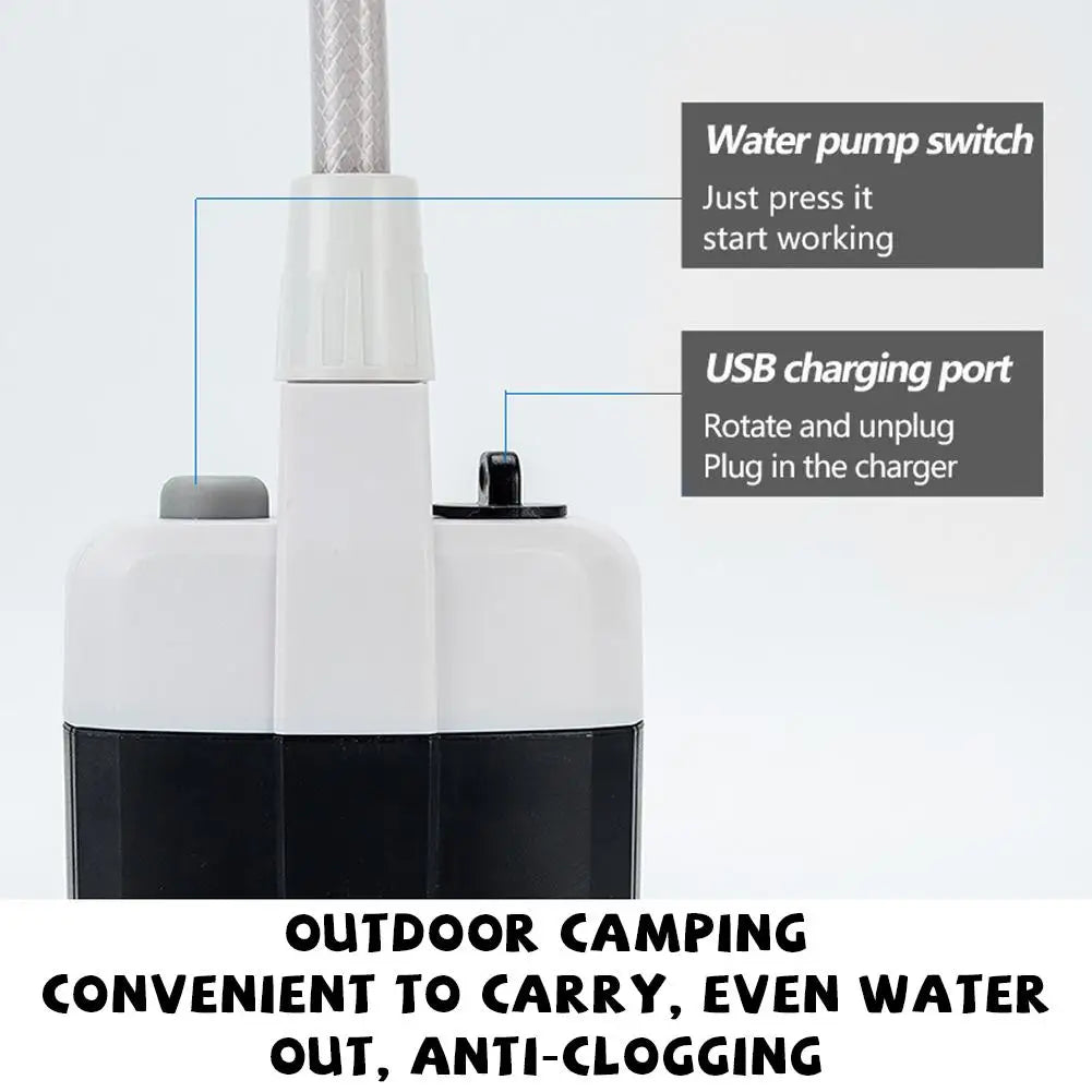 Usb Charging Outdoor Camp Shower Electric Water Pump