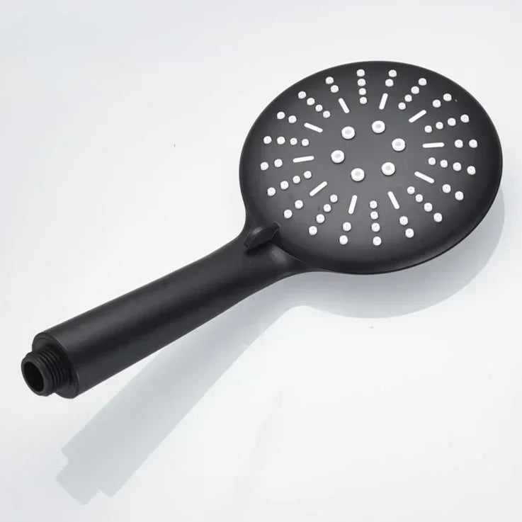 Black Bathroom Shower Faucet Wall-Mounted Mixer Valve Handle