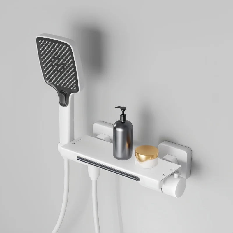 Waterfall Bathtub Faucet Shower Bathroom Wall Mounted Brass