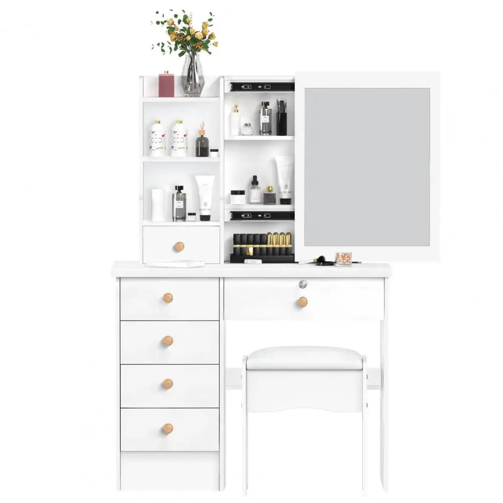Makeup Vanities Vanity Desk Sliding Mirror Bedroom Dressing