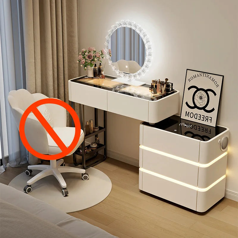 Modern Dressing Table Vanity Desk Wireless Charge Station