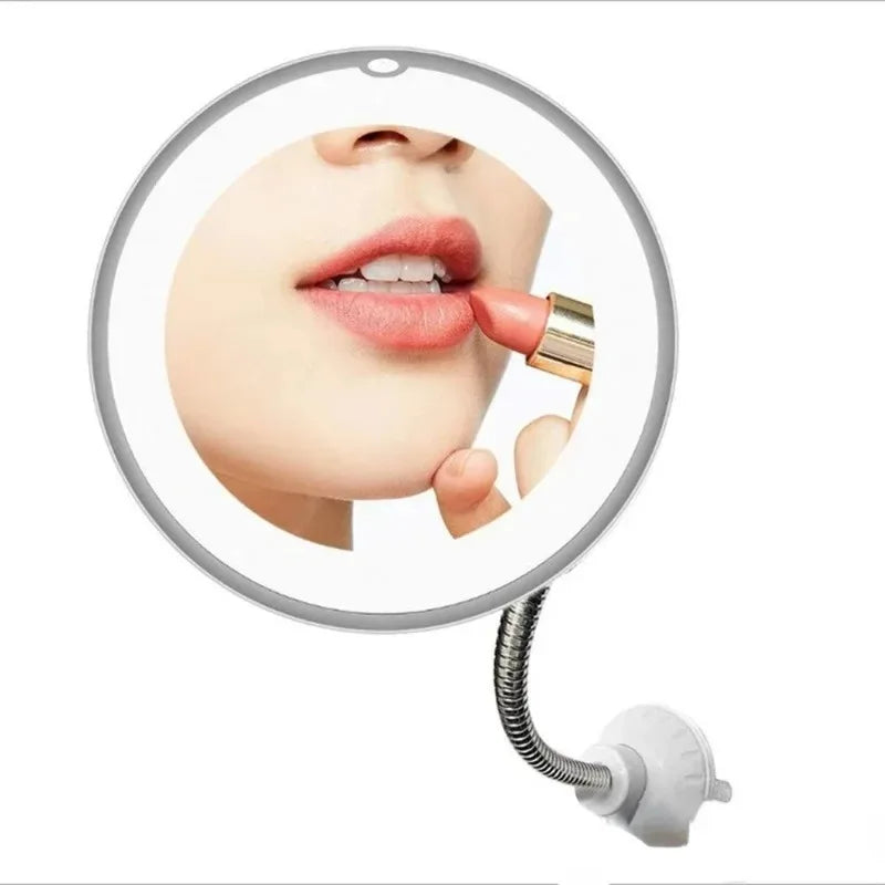 Led Makeup Mirror 10x Magnifier & Flexible Gooseneck