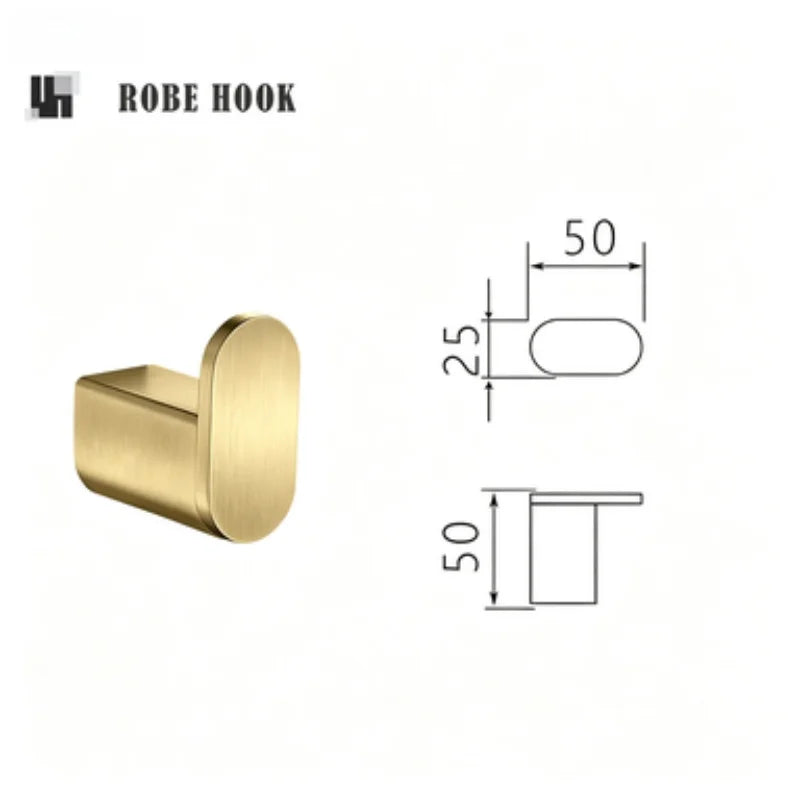 Brushed Gold Bathroom Toilet Brush Holder Toilet Paper
