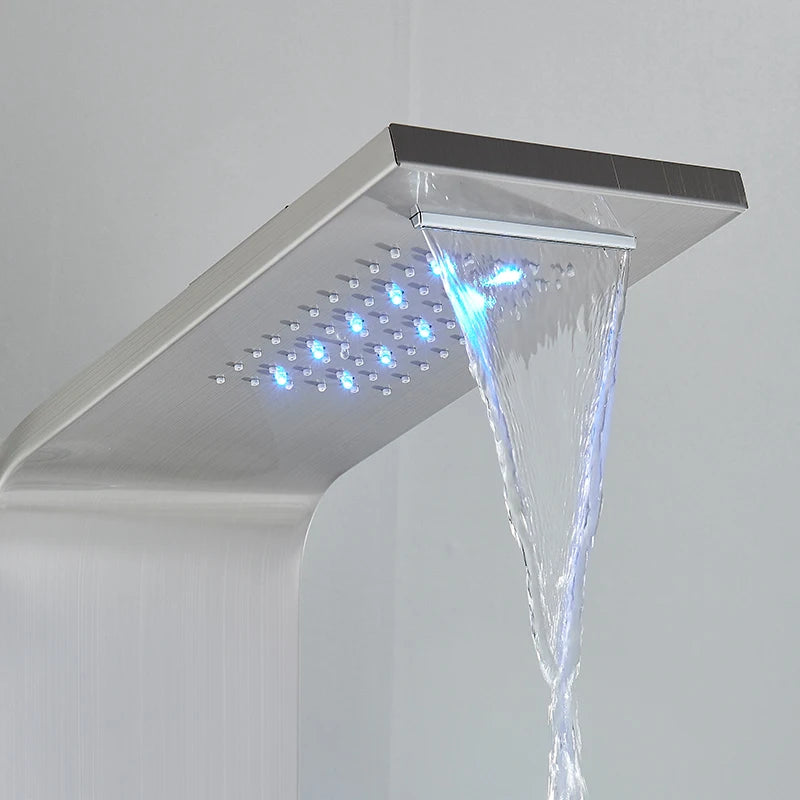 Bathroom Shower Panel Led Rainfall/Waterfall Shower Head