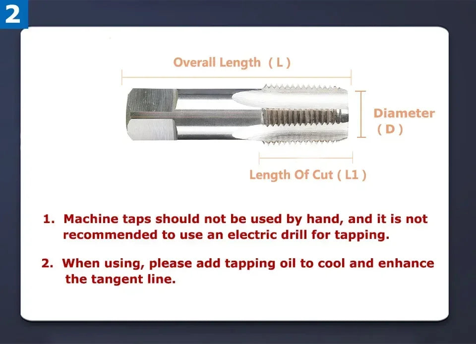 Loco Hss Pipe Tap 1/16-2inch Metric Screw Thread