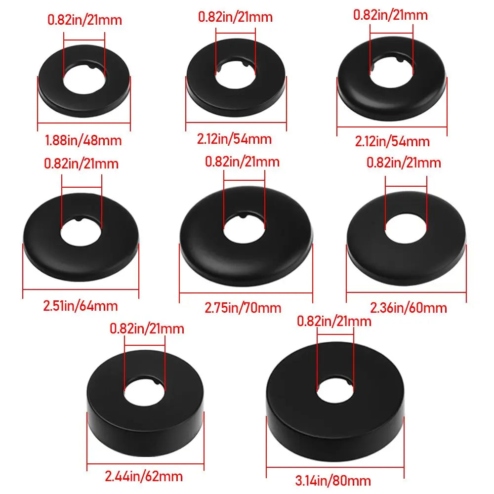 1pcs Black Shower Faucet Decorative Cover Chrome Finish