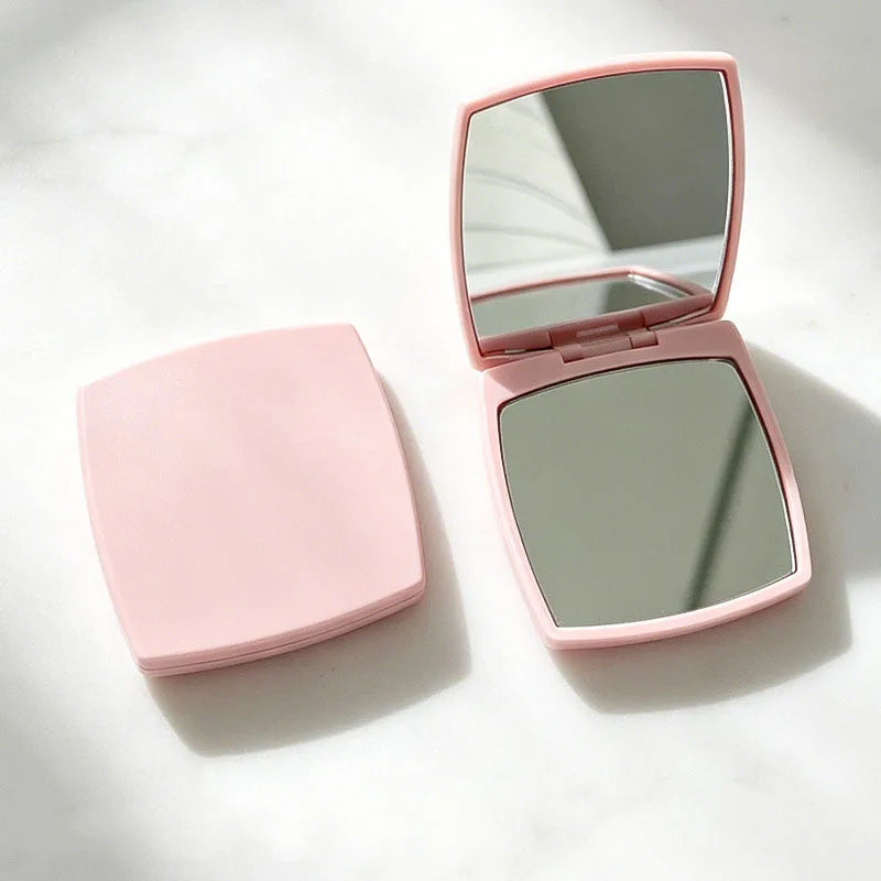 Personalized Engraved Compact Mirror Matte Black Pocket Makeup