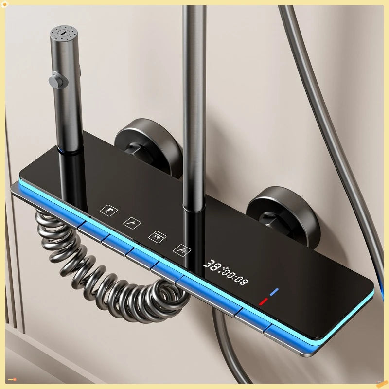 Grey Shower System Ambient Light Intelligent Digital Shower