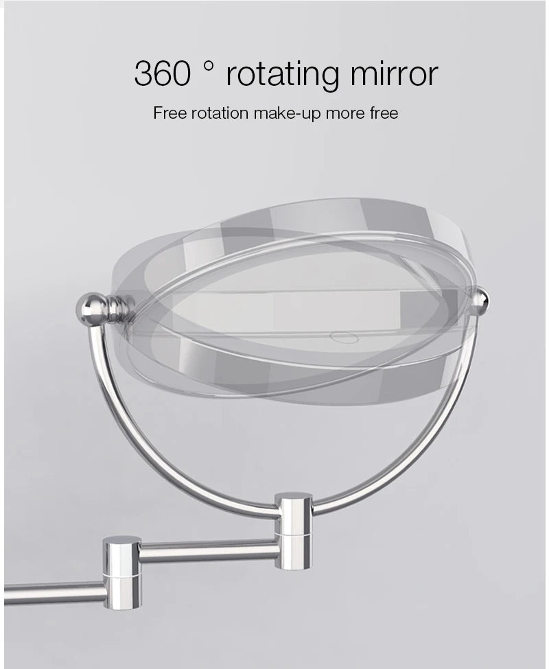 Brushed Gold Led Bathroom Mirrors Quality Brass Folding