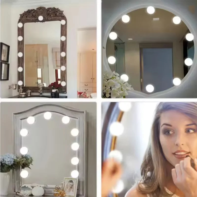 Detachable Bulbs Professional Makeup Mirror Lamp Usb Power