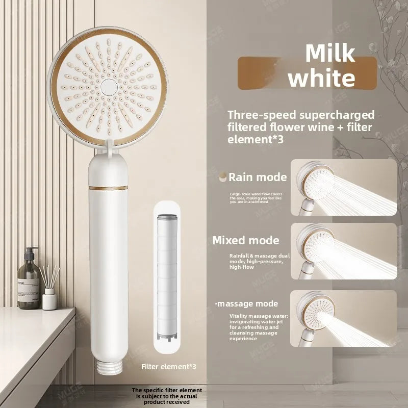 High Pressure Filter Shower Head Chlorine Removal Skin