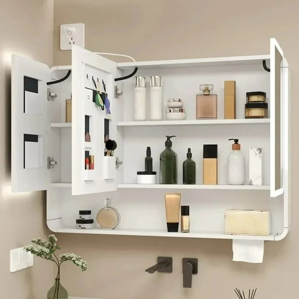 Led Bathroom Mirror Cabinet Anti Fog Wall Mounted