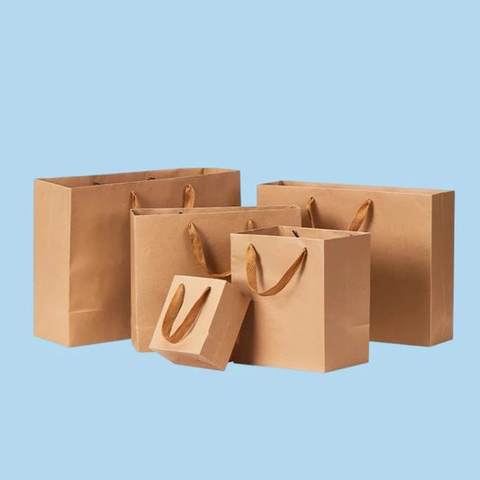 20/30/50pcs Kraft Paper Gift Bag Birthday Party Wedding