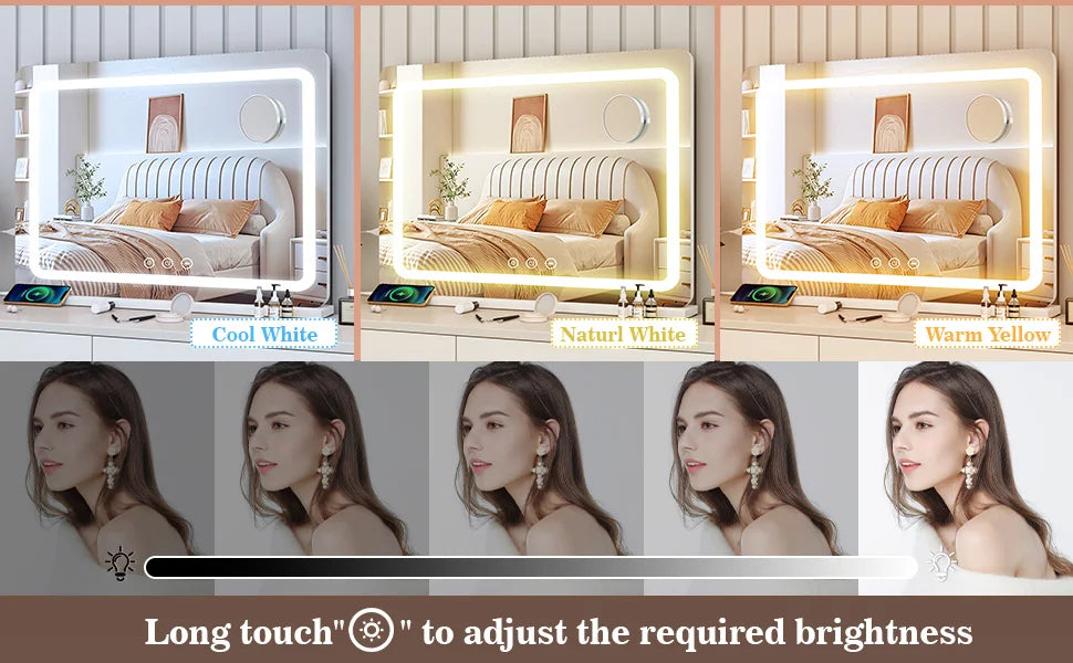 Yamissi Large Vanity Mirror Light Dressing Table Hollywood