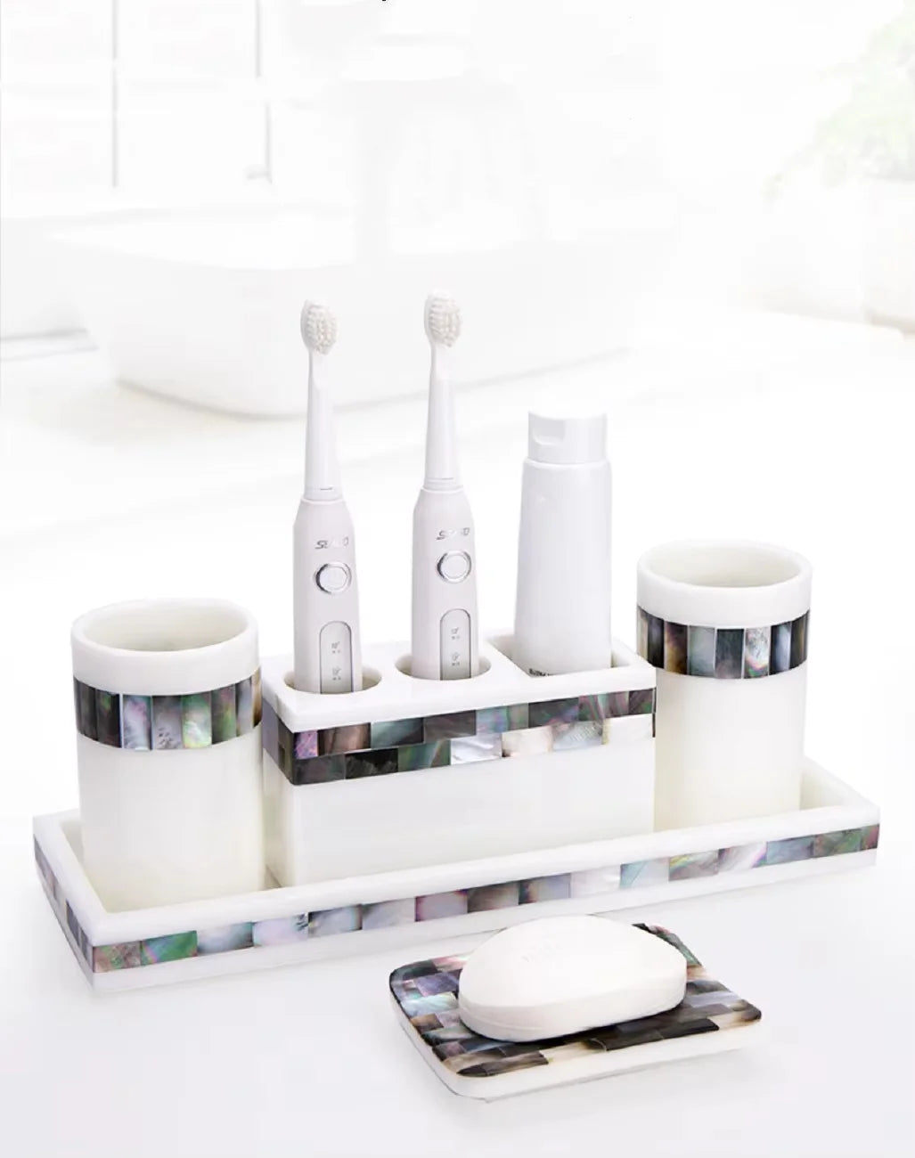 Natural Color Resin Toothbrush Bathroom Toilet Cup