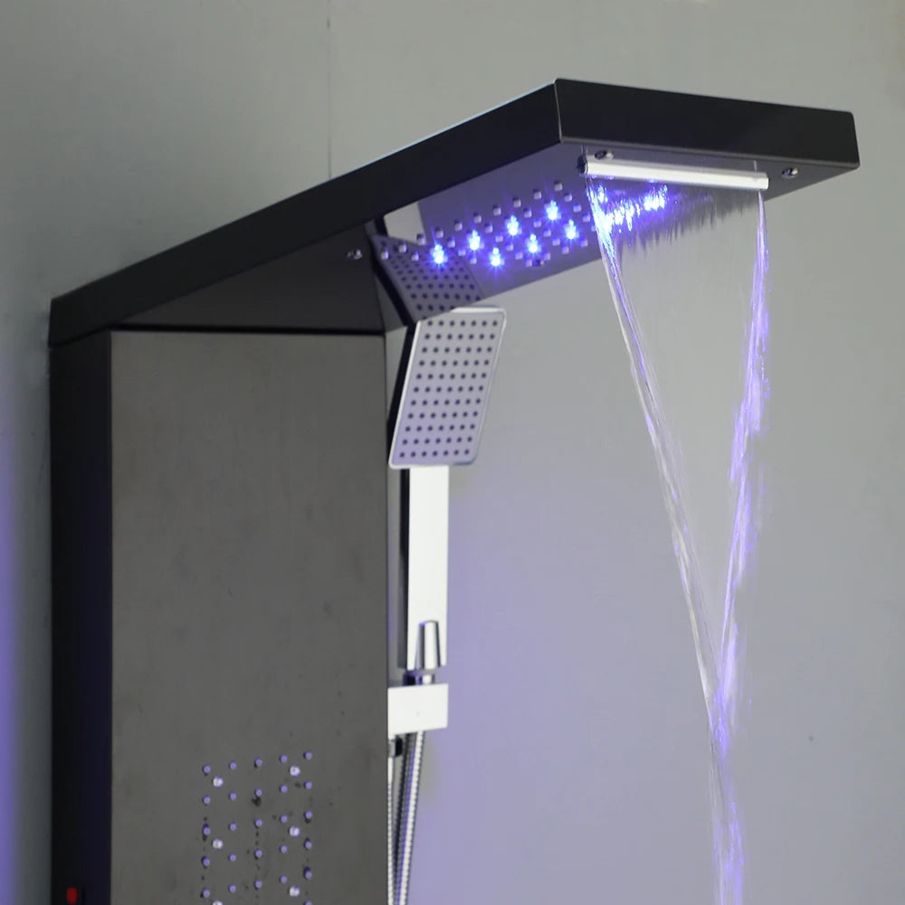 Kemaidi Shower Panel Bathroom Shower Tower W/ Led
