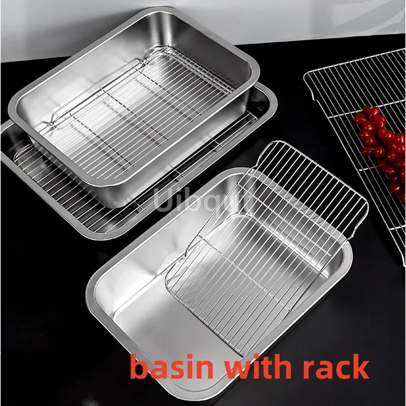 Deep Square Plate Basin Rack Pallet Stainless Steel