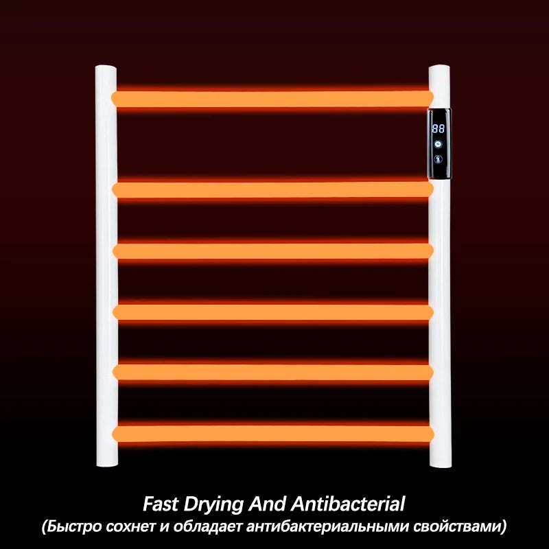 Stainless Steel Electric Heated Towel Rack Touch Screen