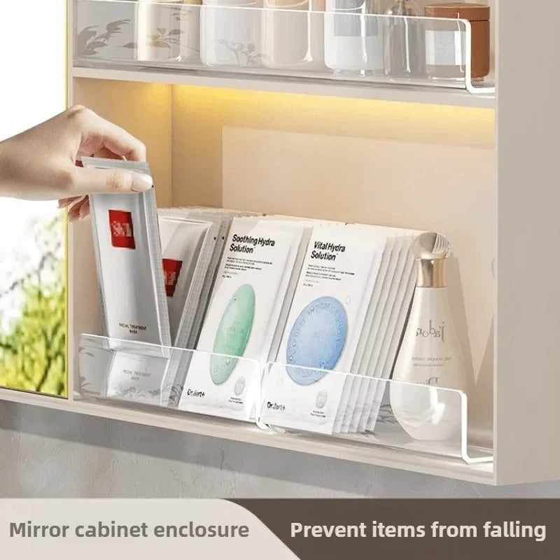 Acrylic L-Shaped Bathroom Mirror Cabinet Baffle - Gap