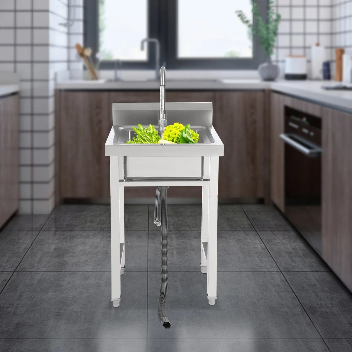 201 Stainless Steel Commercial Sink Floorstanding Commercial Sink