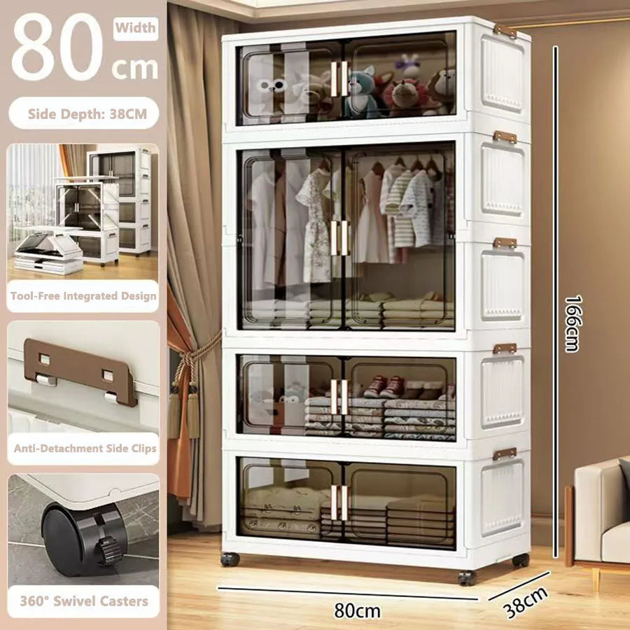 Multi-Functional Folding Storage Cabinet Doors Office Bathroom