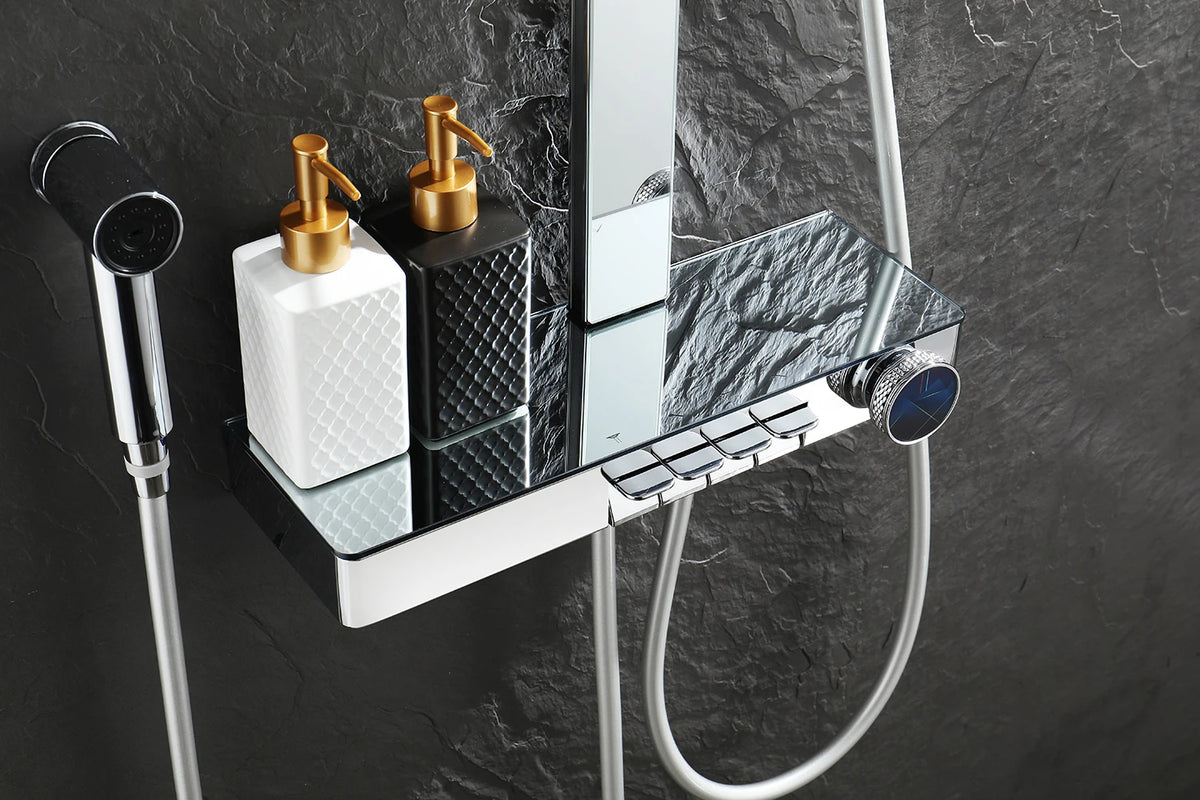 Chrome Piano Digital Bathroom Shower Cold Digital Bathroom