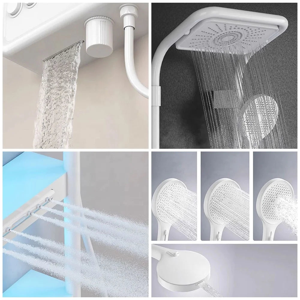 Modern High End Bathroom Shower Faucet Rainfall Waterfall