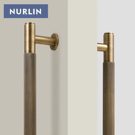 Nurlin Brass Door Double Sided Linear Striped Pull