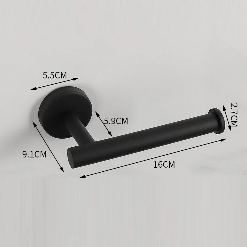 No Punching Wall Mounted Toilet Paper Holder Rustproof