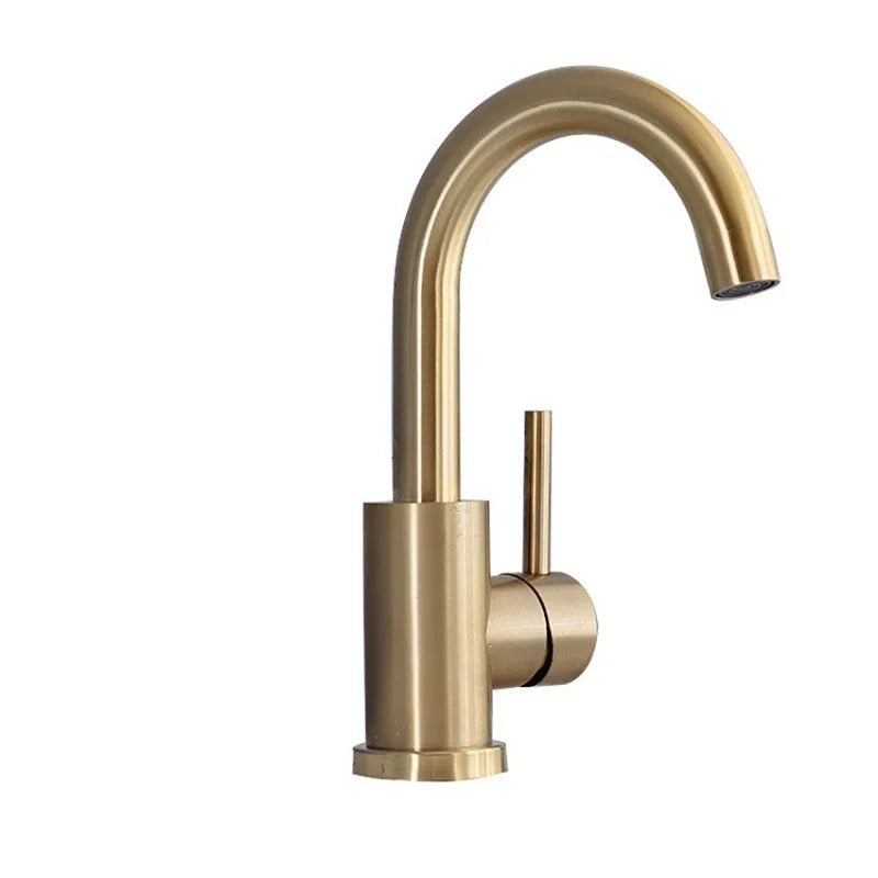 Bathroom Faucet Brushed Gold Bathroom Basin Faucet Cold