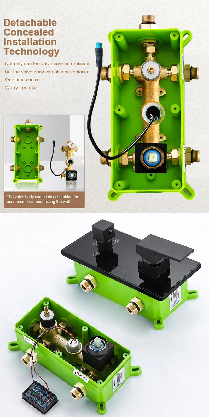 Digital Wall Mounted Shower Mixer Valve 2/3 Way