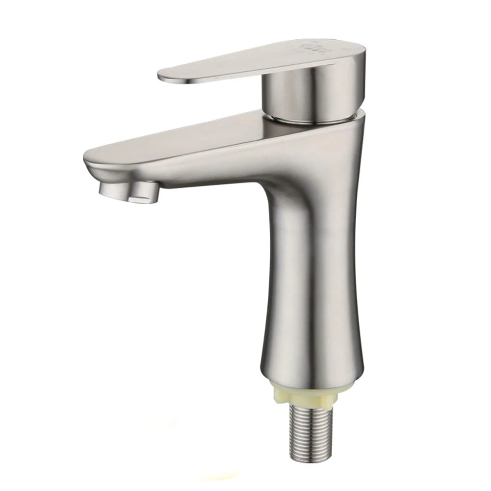 Bathroom Basin Faucet Stainless Steel Cold Water Tap