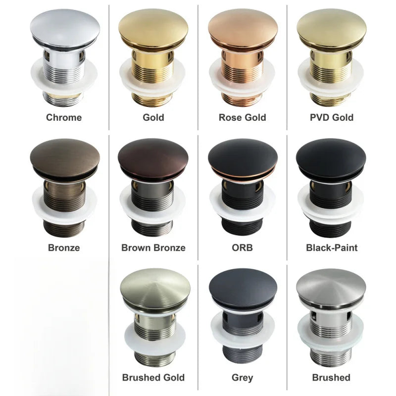 Drain Stoppe Gold Bathroom Basin Sink Pop-Up Drain