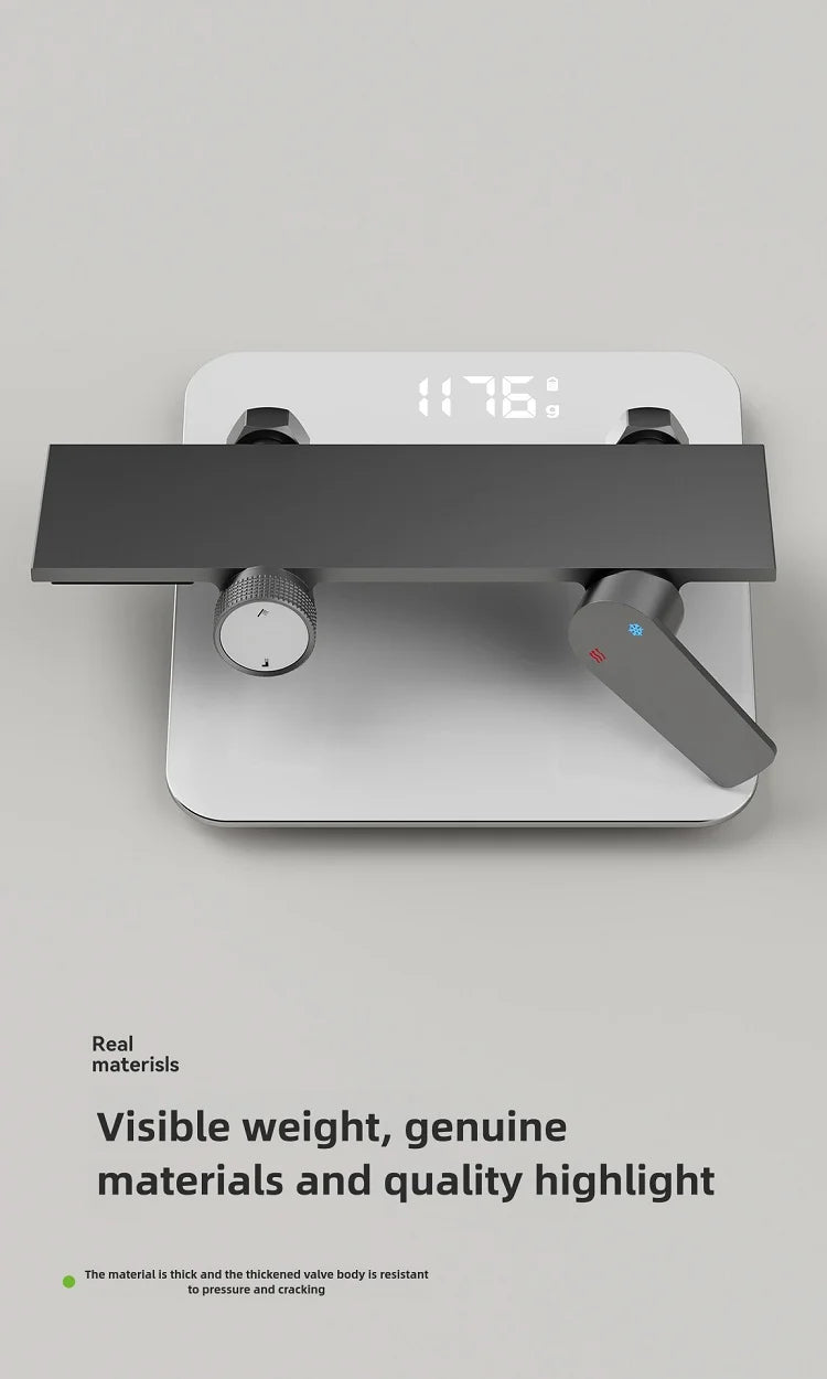 Gray Bathroom Shower Rainfall Shower Faucet Apartment Hotels