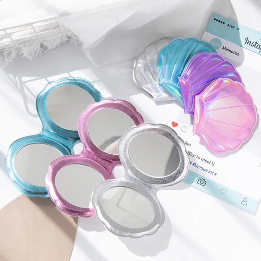 Dream Laser Color Shell Shape Makeup Mirror 2x