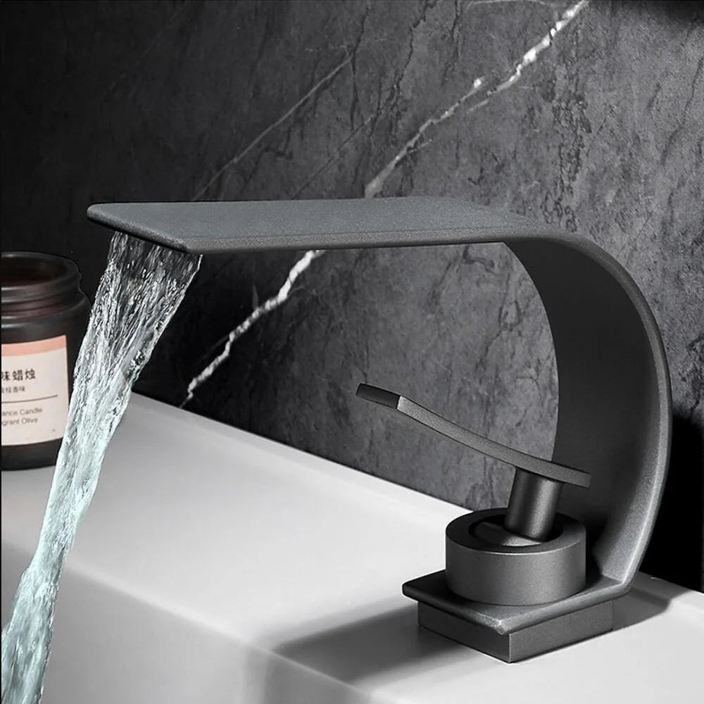 Becola Retail Deck Mount Waterfall Bathroom Basin Faucet