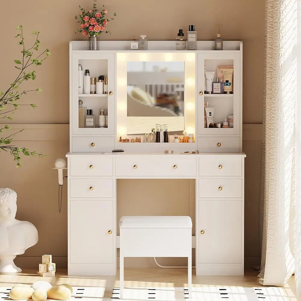 Vanity Table Adjustable Color Lighting Suitable Women Bedrooms