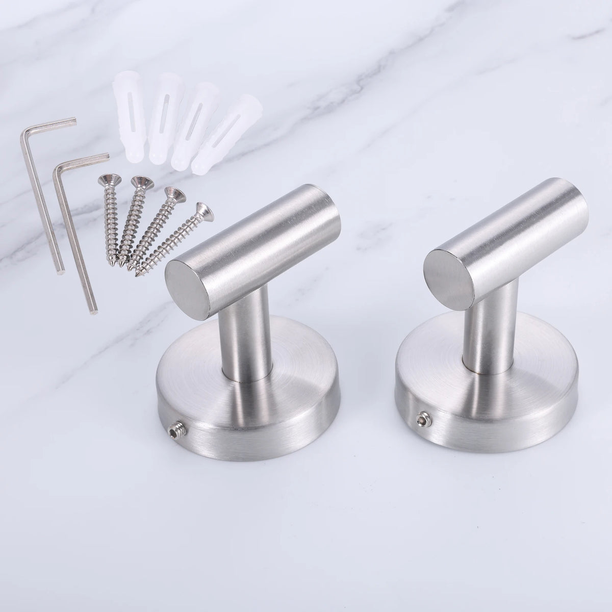 2pcs Bathroom Towel Hook Screw In Coat Robe