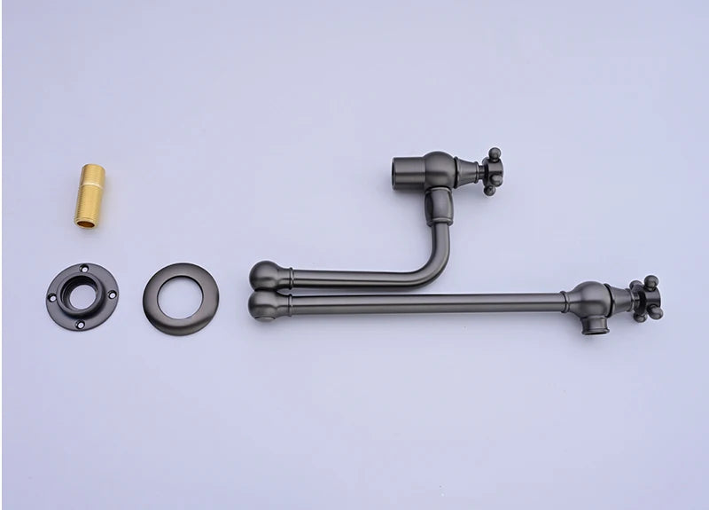 Awolf Solid Brass Pot Filler Brushed Grey Folding