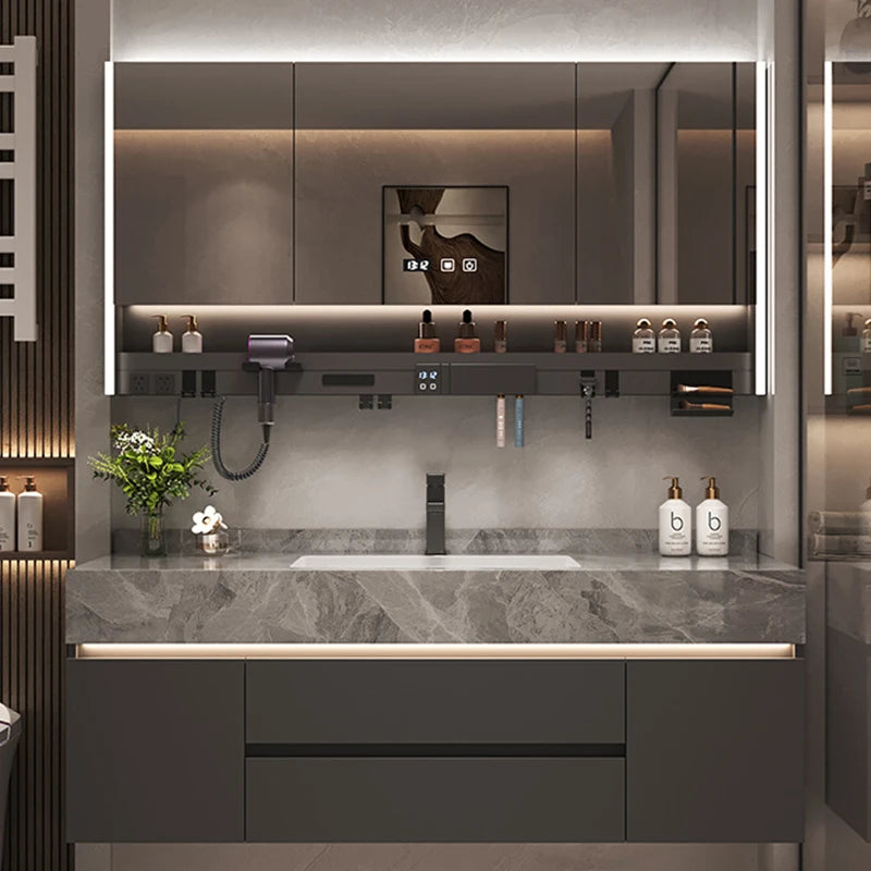 Simple Luxury Bathroom Cabinets Washbasin Vintage Toilet Drawer
