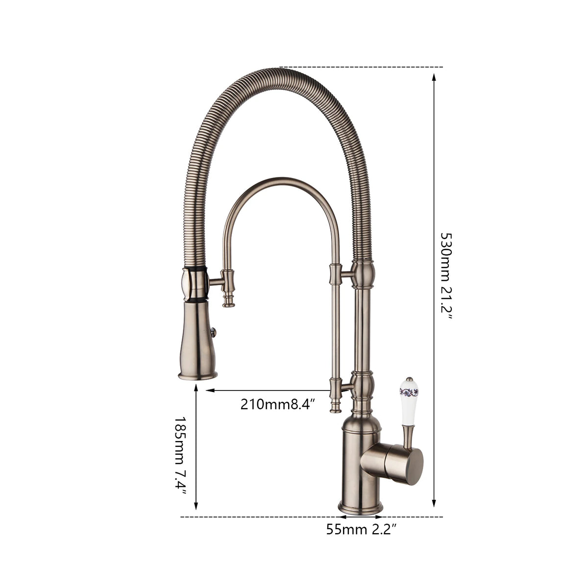 Kemaidi Golden Spring Pull Down Sink Faucet &