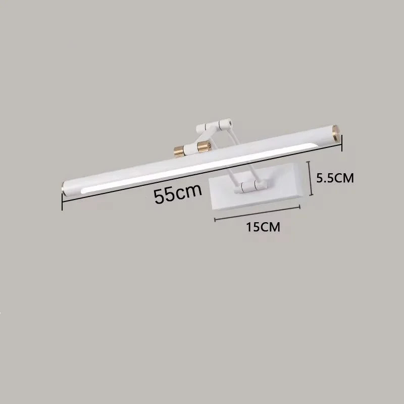 Led Bathroom Vanity Light Adjustable Swing Arm Mirror
