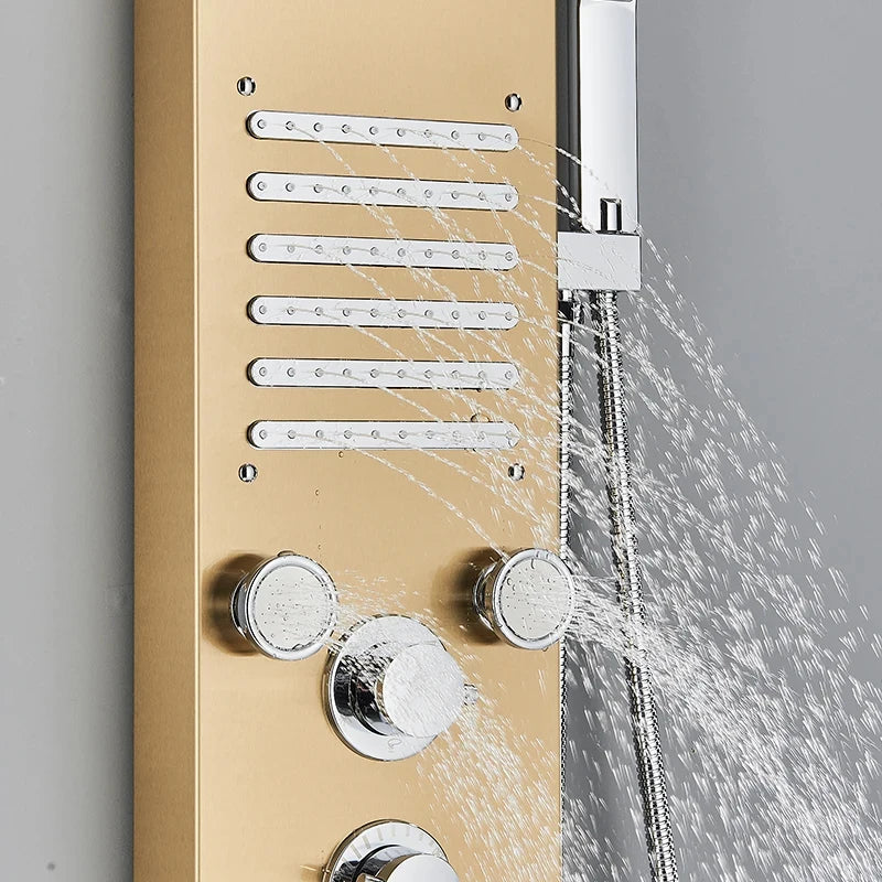 Golden Shower Panel Led Light Bathroom Bath Shower