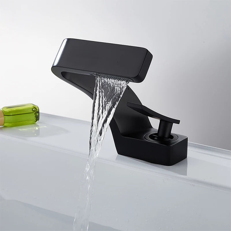 Becola Brushed Gold Basin Faucet Black Bathroom Mixer