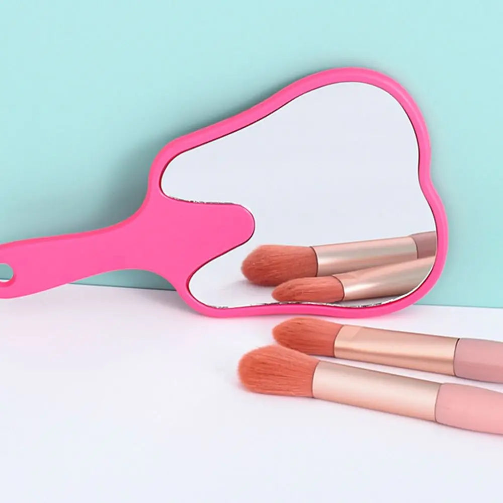 Pvc Hand Mirror Handle Cute Tooth Shape Mirrors