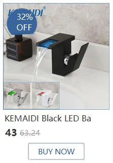 Kemaidi Bathroom 2-3 Way Shower Faucet Black 3-Functions