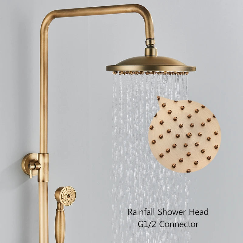 Antique Wall Hanging Shower Faucet Handle Hand Shower