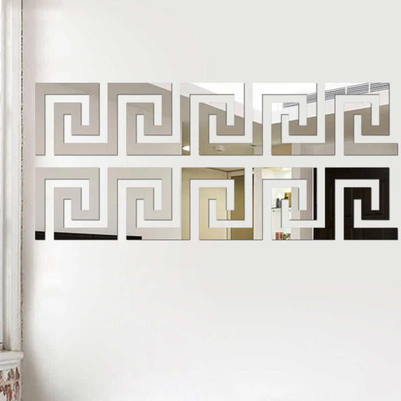 5/10cm Acrylic Wall Mirror Sticker Adhesive Living Room