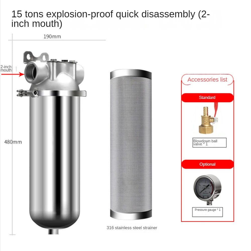 Explosion-Proof Commercial Tap Water Pre-Filter Water Purifier